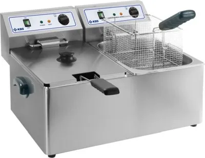 Image de Friteuse de table KBS 2 x 8 litres - en acier inoxydable, 6,5 kW, 230 V
