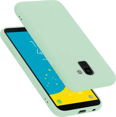 Obrázek produktu pro Cadorabo ochranný kryt pro Samsung Galaxy J6 2018 pouzdro v zelené barvě obal na mobilní telefon kryt TPU pouzdro