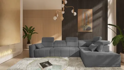 Produktbild von Ecksofa L-Form Eckcouch mit Schlaffunktion RAVELLO XI Farbe wählbar