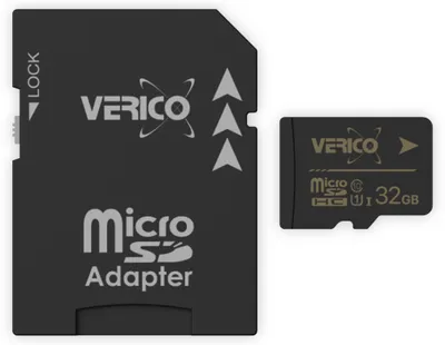 Produktbild von VERICO microSDHC Speicherkarte 32GB, Class 10, UHS-I, mit Adapter
