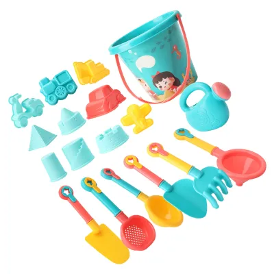 Imagen del producto de Juguete de arena para la playa, juguete para la playa para niños, juguete de arena para niños, set de juguetes de cubo para la playa, juguete de pala para moldear arena, juguete de pala y rastrillo para arena
