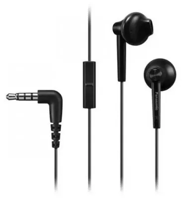 Zdjęcie produktu dla Panasonic RP-TCM50E, Przewodowa, 10 - 25000 Hz, Połączenia/muzyka, 14,8 g, Zestaw słuchawkowy, Czarny
