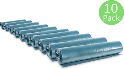 Produktbild von Müllsäcke, 15 St. extra starke blaue Müllbeutel, 120 Liter Fassungsvermögen, 700 x 1.100 mm, Typ 100 mit 70 my, besonders reißfest, ideal für Garten, Umzüge, Entrümpelungen & Haushalt, 10er Pack