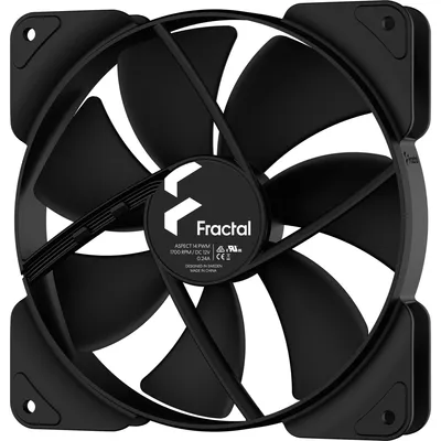 Zdjęcie produktu dla Fractal Design Aspect 14 PWM, Wentylator, 14 cm, 500 RPM, 1700 RPM, 132,5 m³/h, Czarny