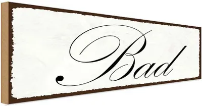 Produktbild von vianmo Holzschild 10x27 cm Bad Dekoration