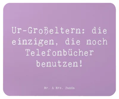 Produktbild von Mr. & Mrs. Panda Mouse Pad Spruch Ur-Großeltern Liebe - Lavendeltraum - Geschenk, handgemacht, Technologie, Mauspad, Familienmitglieder, pc, Ahnen, Familie, Mousepad