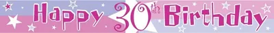 Produktbild von Banner 30. Geburtstag "Pink Shimmer"
