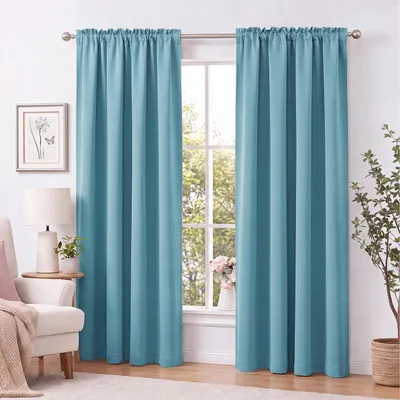 Produktbild von Kräuselband-Vorhang 300x245cm #9009 himmelblau