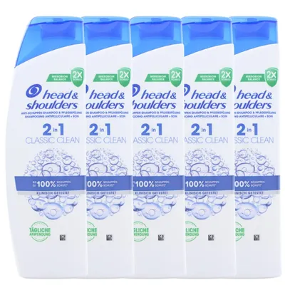 Produktbild von 5x Head & Shoulders Classic Clean 2in1 Anti-Schuppen Shampoo je 250ml