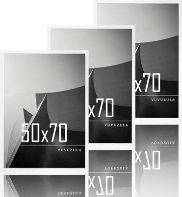 Obrázok produktu pre Fotorám 50x70cm biely drevený fotorám sada 3 rámov MDF