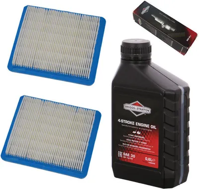 Produktbild von Zündkerze + Filter + Rasenmäheröl für Briggs & Stratton B&S Quantum 625 650 675