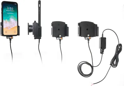 Produktbild von Brodit Gerätehalter 727013 mit Ladefunktion - für Smartphones - Apple iPhone 11 Pro, Apple iPhone Xs, Apple iPhone X und weitere
