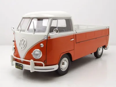 Produktbild von VOLKSWAGEN T1 Pick Up 1950 orange und weiß, SOL1806701, Maßstab1/18, SOLIDO