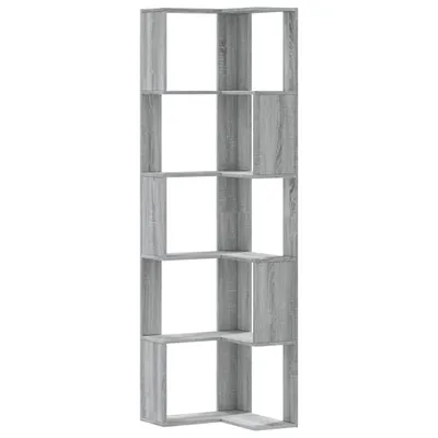 Image de vidaXL Bibliothèque 5 étagères Gris Sonoma 50x50x179 cm Bois composite