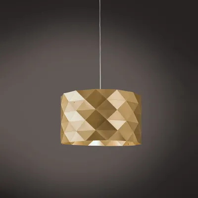 Immagine prodotto di Sospensione Moderna 3 Luci Prisma In Polilux Oro Italy