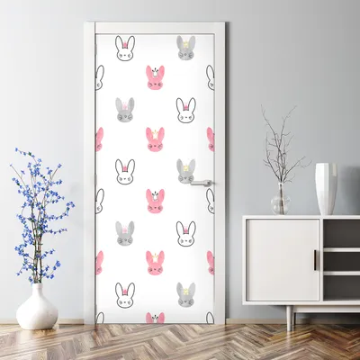 Produktbild von Dekorative Tür Wandaufkleber Wandtattoo selbstklebend dekoration Flamingo & Pflanzen 70 x 200 cm