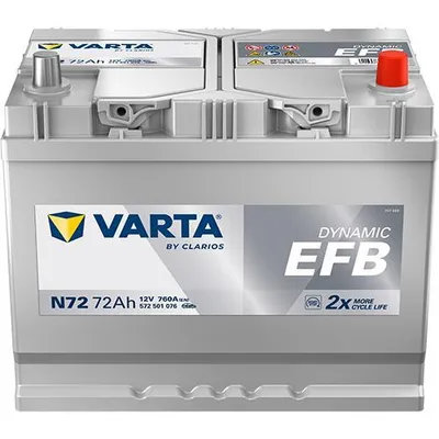 Obrázok produktu pre Varta N72 - Štartovacia batéria Dynamic SLI EFB 12V / 72Ah / 760A