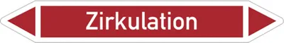Produktbild von Dreifke® Rohrleitungskennzeichnung, Zirkulation, Einzeletikett - DIN 2404 | F...