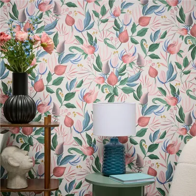 Zdjęcie produktu dla A.S. Creation Vliestapete 10,05 x 0,53 m Livingwalls Florale Tapete Bunt 790625 Blätter CosmoLiving by Cosmopolitan