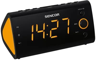 Obrázok produktu pre SENCOR SRC 170 OR - Rádiobudík, digitálny tuner, teplomer, kalendár, duálny alarm, funkcia víkend, budenie rádiom, Sleep