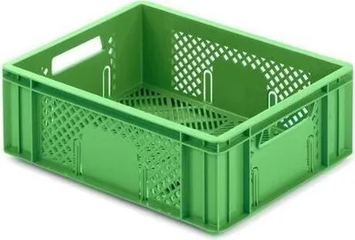 Produktbild von Eurobehälter Obst- und Gemüsekasten | HxBxT 14,2x30x40cm | 13 Liter | Grün | Obst-Gemüsekiste, Obstkorb, Transportbox