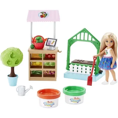 Productafbeelding van Barbie "Koken & Bakken" Groenteplantage Chelsea pop en speelset. FRH75