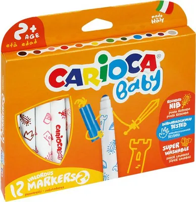 Productafbeelding van Carioca Marker 2+, Extra dik, Meerkleurig, Kogelsgewricht, Rond, Italië, 2 jaar/jaren