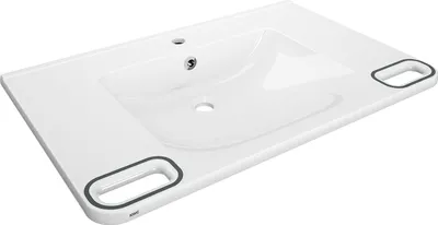 Immagine prodotto di KWC AR lavabo singolo, MEDCARE, MIRANIT, 850x150x550 mm, bianco/grigio, Hl.