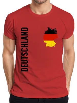 Produktbild von Deutschland Flagge Fußball Fan DE Trikot Weltmeisterschaft WM Herren T-Shirt, Rot, L