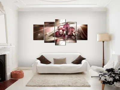Produktbild von Akustikbild Blumen 200x100 cm Bilder Akustikschaum Hochleistungsschallabsorber Schallschutz Leinwand 5 tlg Wandbild Raumakustik Schalldämmung b-C-0110-b-p