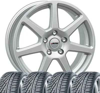 Produktbild von 4 Winter Kompletträder Tallin 6,5x16 ET 32 5x114,3 Brillantsilber mit 205/60 R16 96H Continental WinterContact™ TS 870 XL für Mitsubishi Lancer