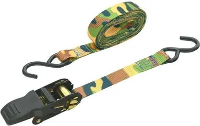 Zdjęcie produktu dla Taśma COMPASS z grzechotką i haczykami 1szt 250daN 25mm x 5m kolor KAMU, 02255