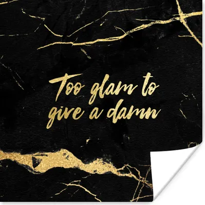 Produktbild von MuchoWow® Poster Zitat - Sprichwörter - Gold - Marmor 100x100 cm - Babyzimmer