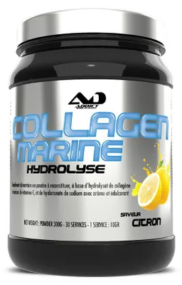 Image de Collagène - Addict Sport Nutrition - Collagen marine hydrolyse (300g) - Saveur Citron