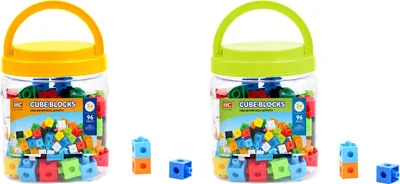 Produktbild von Bausteine zum Bauen und Spielen, 96-teiliges Set mit Aufbewahrungsbox