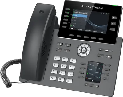 Produktbild von Grandstream Networks GRP2616, IP-Telefon, Schwarz, Kabelgebundenes Mobilteil, Im Band, Außerhalb des Bandes, SIP-Info, Supervisor, Benutzer, 6 Zeilen