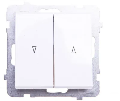 Image de Bouton-poussoir de store blanc Ospel Sonata ŁP-7R/m/00