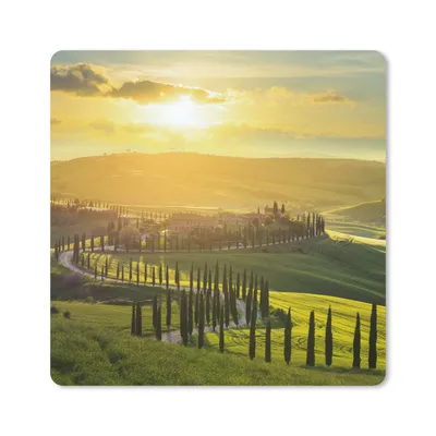 Produktbild von MuchoWow® Mauspad Mousepad Toskana - Sonne - Italien 30x30 cm - Mousepads - Maus Mat - Pad - Mausunterlage - Gaming