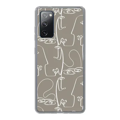 Produktbild von MuchoWow® Handyhülle Schutzhülle Hülle für Samsung Galaxy S20 FE Muster - Kopf - Strichzeichnung Silikon Softcase Handy Hülle - Abdeckung