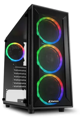 Produktbild von TG4M RGB (schwarz, Seitenteil aus gehärtetem Glas)