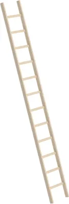 Produktbild von Günzburger Steigtechnik Sprossen-Anlegeleiter Holz ohne Traverse 12 Sprossen - 033112