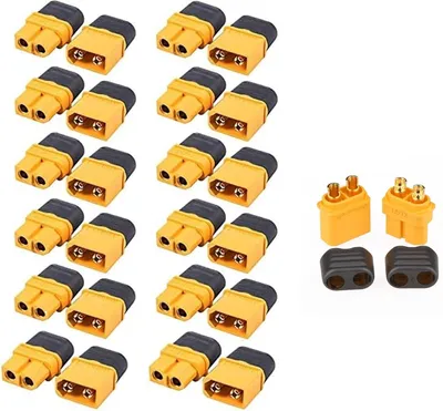 Produktbild von XT60H Verbesserte Version XT60-Steckverbinder mit Abdeckungen Stecker Buchse mit Mantel für Lipo-Batterie RC-Flugzeuge Autos(24Stücke)