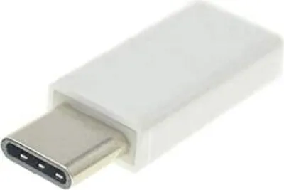 Produktbild von System-S USB 3.1 Type C Buchse zu USB 3.1 Type C Stecker Adapter in Weiß