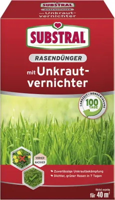 Produktbild von SUBSTRAL® Rasendünger mit Unkrautvernichter 0,8 kg