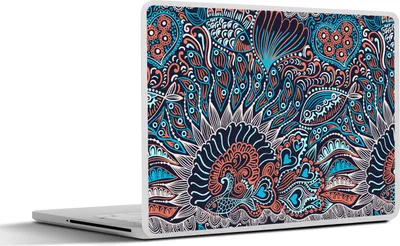 Produktbild von MuchoWow® Laptop Aufkleber Sticker Cover Fisch - Koralle - Unterwasser - Abstrakt - Muster 25x18 cm - Laptop-Deko