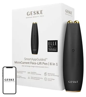 Produktbild von Geske Microcurrent Facelift 6W1 mit Anwendung (Grau)