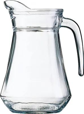 Image de Cruche, verre, transparent, 1 l, Ø 12.5 cm, hauteur : 20 cm ; 1 pichet