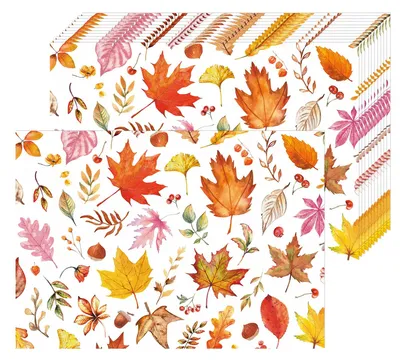 Papier-Tischsets mit Ahornblättern, 50 Stk., 40x28 cm