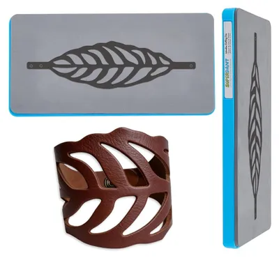 Lederstanzformen Blattform für DIY Armbänder, 25,4 x 12,7 cm