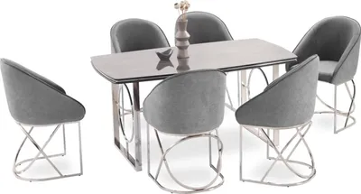 Produktbild von Modernes Esszimmer Möbel n Esstisch + 6x Stühle Tisch Stühle